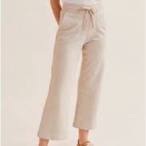 Kotn oat colour wide leg sweatpants
